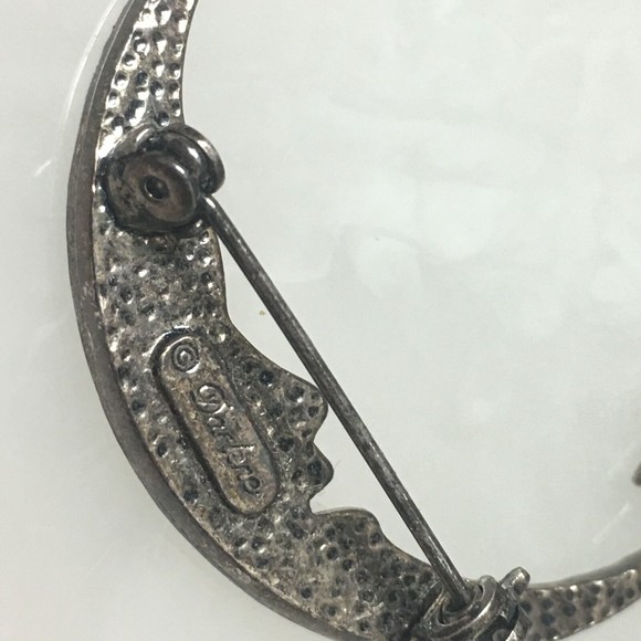Vintage Signed Man in the Moon Brooch Pin Wicca Witchy Whimsygoth Retro Darlene - Picture 4 of 4